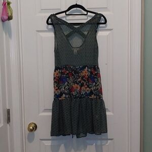Band of gypsies sheer shirt dress SZ S